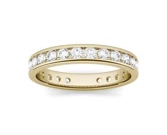 0.32 Cts Natural Diamond Channel Round Eternity Band