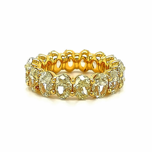 8.56 Cts Natural Diamond Oval Eternity Band