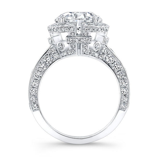 18k Wg 3.62 Rd Diamond Engagement  Halo Ring