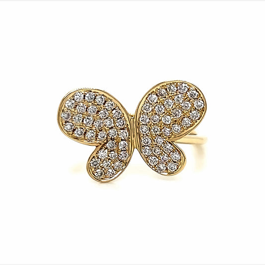 0.41 Natural Diamond Butterfly Ring
