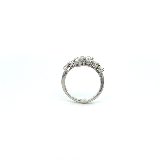1.52 Cts Natural Diamond Multi Shape Overlap Ring