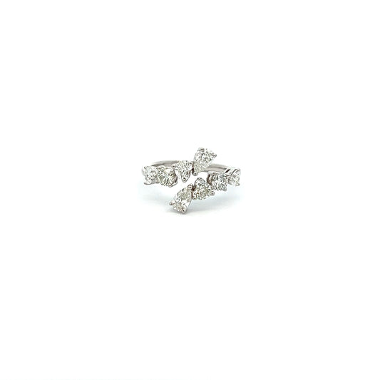 1.52 Cts Natural Diamond Multi Shape Overlap Ring