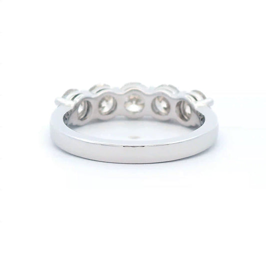 1.68 Cts Natural Diamond Round Half Eternity Band