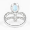 1.08 Cts Oval Aquamarine & Pear Shape Diamond Ring