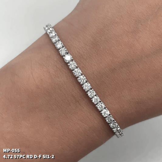 Pulsera Tenis De Diamantes Naturales 4.72 Cts