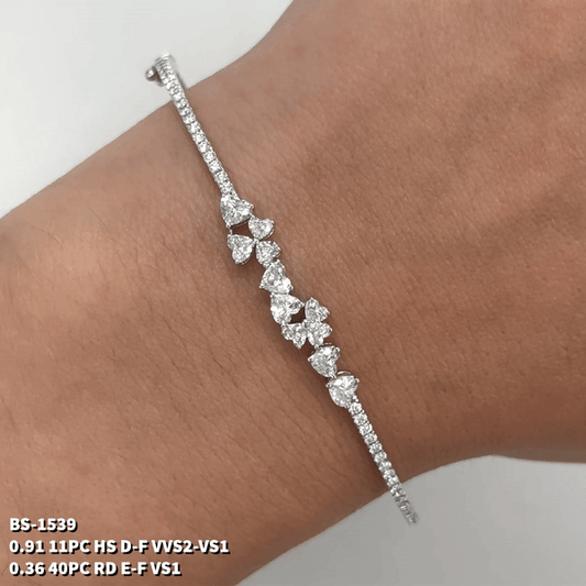 1.27 Cts. Mix Shape Natural Diamond Bangle