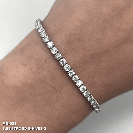 Pulsera Tenis De Diamantes Naturales 5.99 Cts