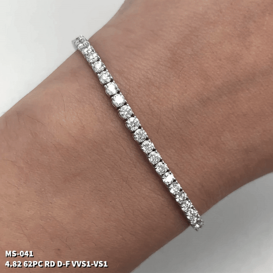 Pulsera Tenis De Diamantes Naturales 4.82 Cts