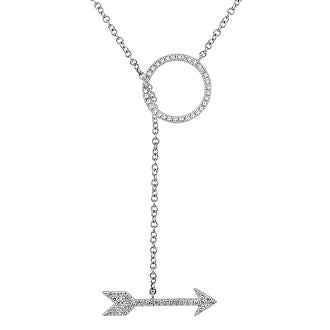 Collar de diamantes de oro de 14 k