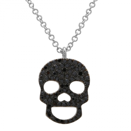 Black Diamond Skull Necklace