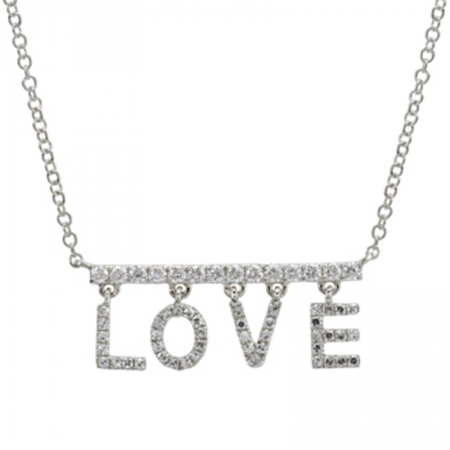 Collar de diamantes de oro de 14 k