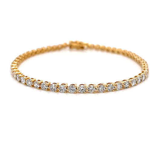 PULSERA 3P DE TENIS TCW 18K YG 4.40 RD