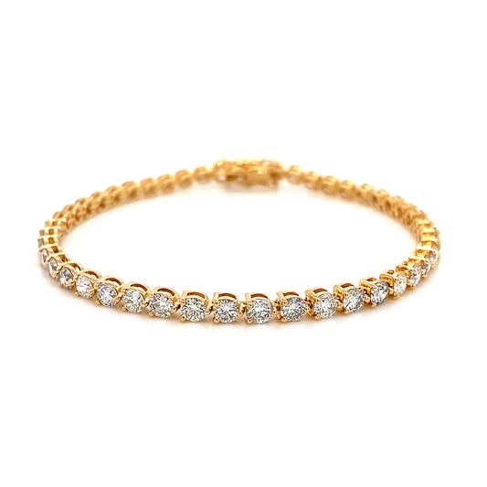 PULSERA 3P DE TENIS TCW 18K YG 5.39 RD