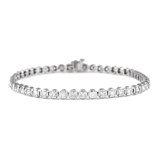 Brazalete de eternidad con ilusión de tenis de 14 k Wg 3,80 Rd Tcw