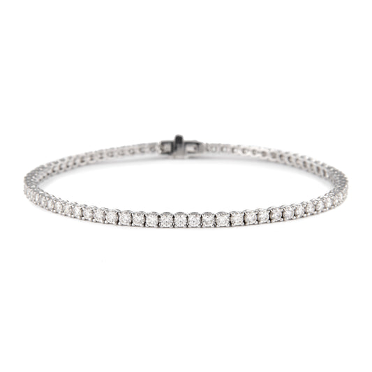 Pulsera de tenis 4p de 14k Wg 2.71 Rd Tcw