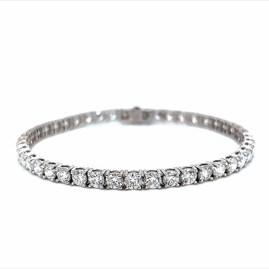 Pulsera de tenis 4p de 14k Wg 8.56 Rd Tcw