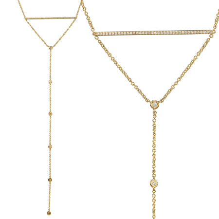 Collar de diamantes de oro de 14 k