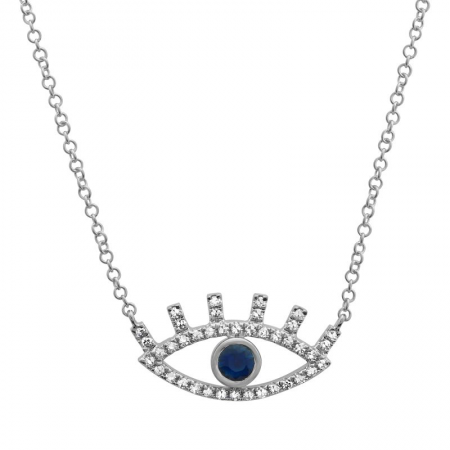 Collar de piedras preciosas de oro de 14 k